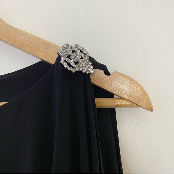 Ralph Lauren Black Ruched Long Sleeve Maxi Dress - Picture 4 of 8